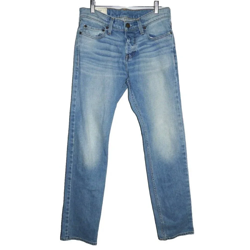 HOLLISTER California 1922 Skinny Faded Button Fly Blue Jeans Men's size 30 x 30